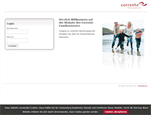 Tablet Screenshot of corrente-familienservice.de